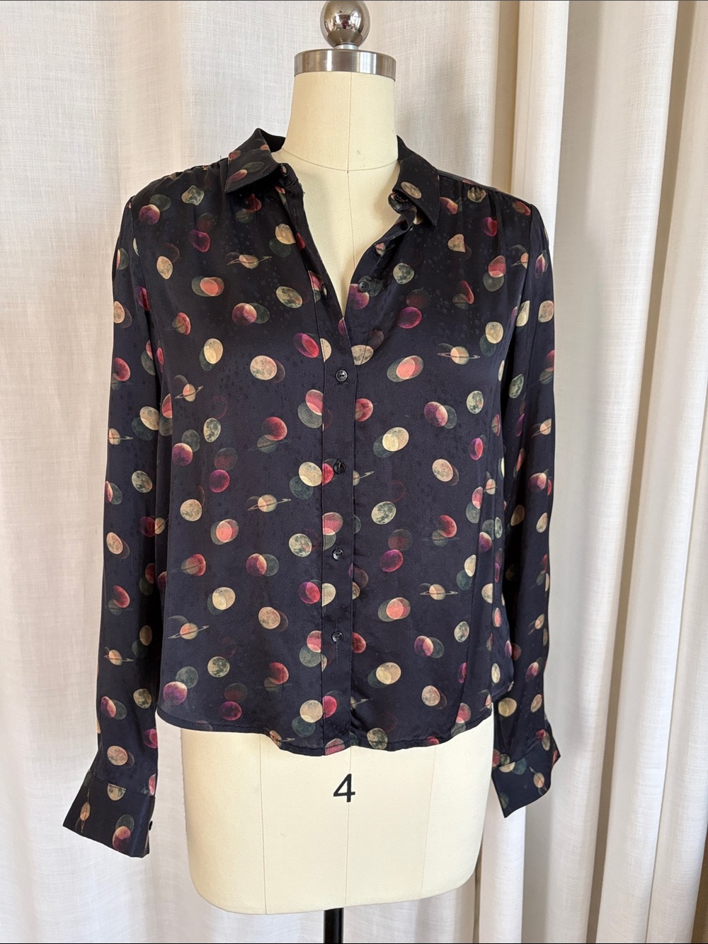 Black Button-Up Blouse